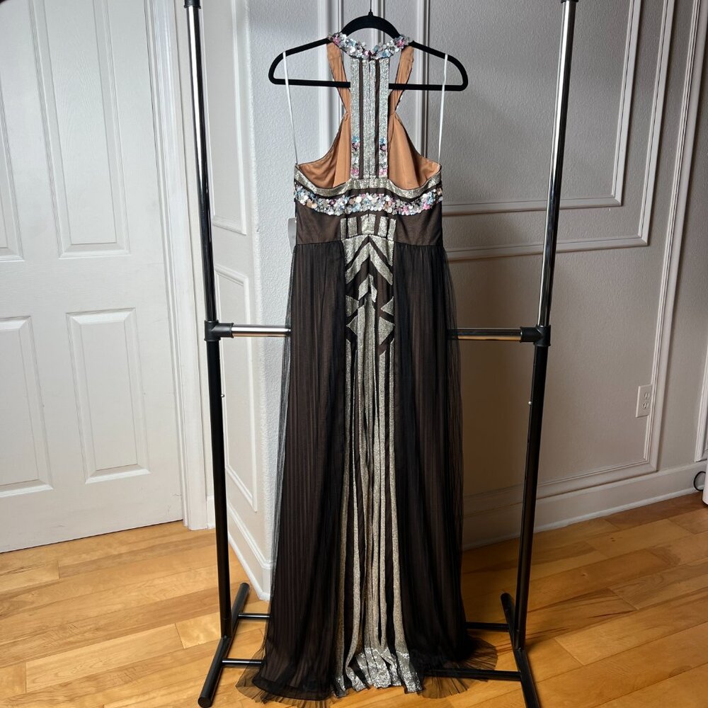 Marchesa Notte Art Deco Sequin Mermaid Evening Gown - Size 10 - Picture 5 of 8